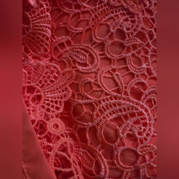 NWOT Antonio Melani Lace Sheath Coral Dress Size 0 - Picture 13 of 16